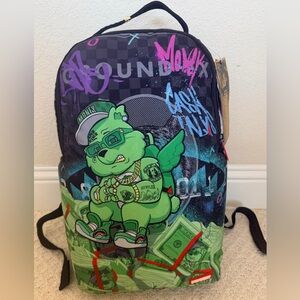 SPRAYGROUND ABEARICAN SUCCESS DLXR BACKPACK B5075 - MONEY GREEN WINGS BEAR